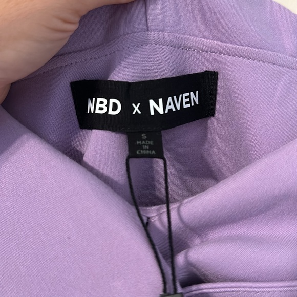 NBD X Naven Jane Off-The-Shoulder Purple Mini Dress - Picture 10 of 10